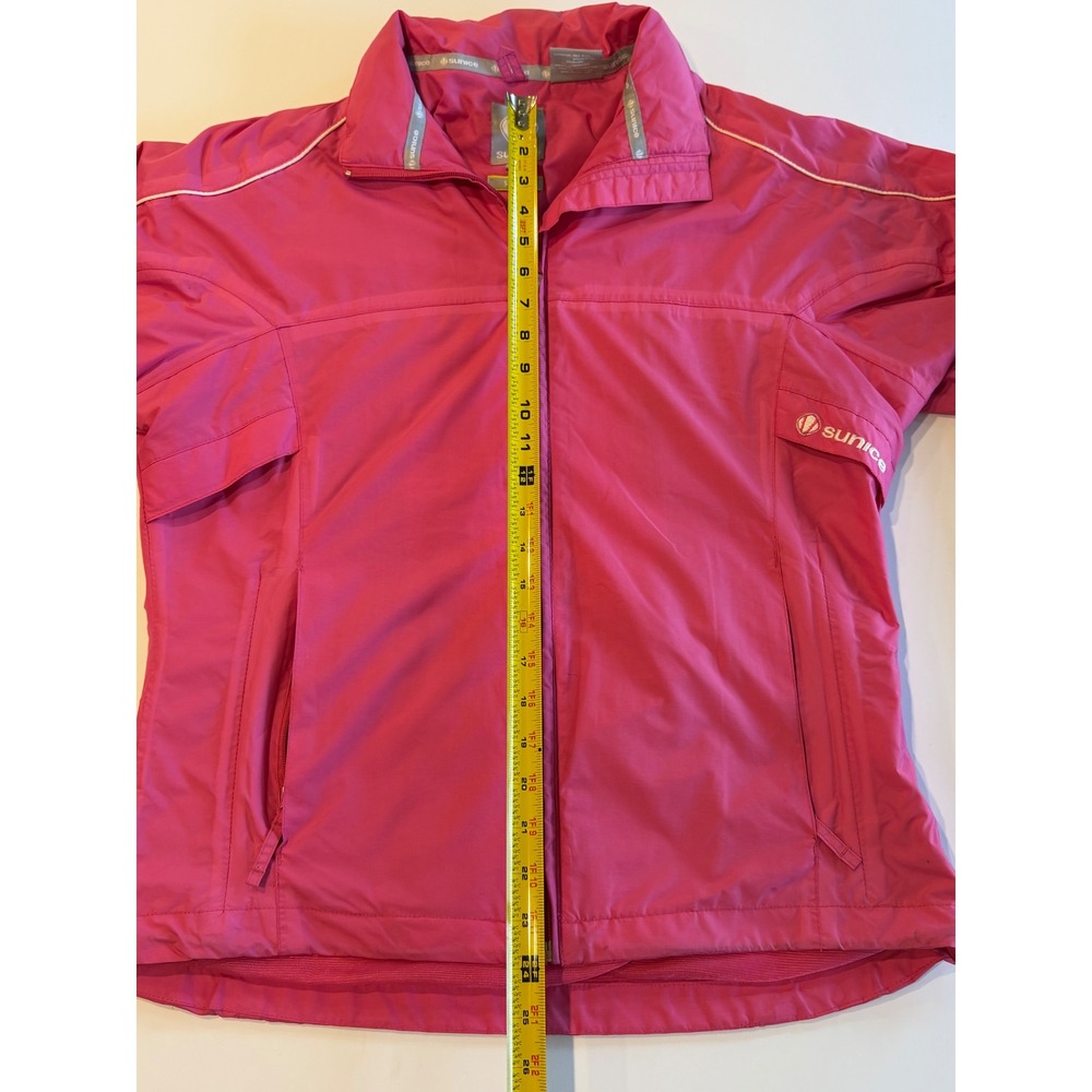 Sunice Storm Womens Pink Full Zip Golf Jacket Mesh Lined Mock Neck Size M - Picture 4 of 9